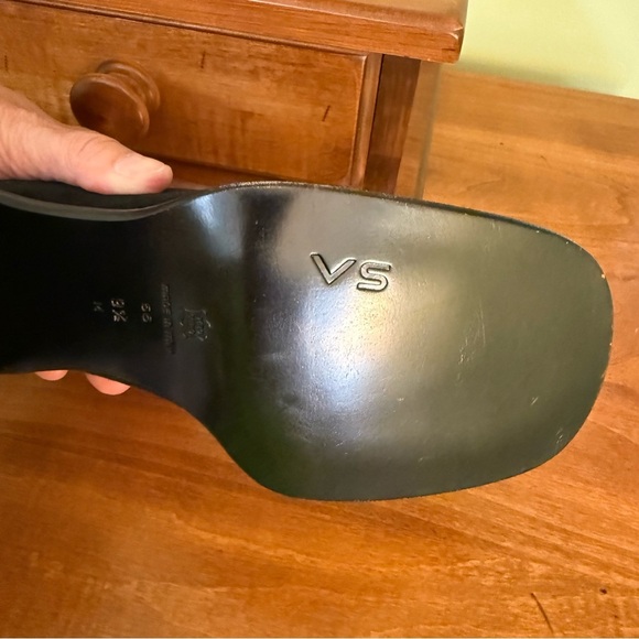 NEW Via Spiga Rambo Black Eru Calf Suede Loafers block heel size 9.5 slip on - Picture 7 of 13